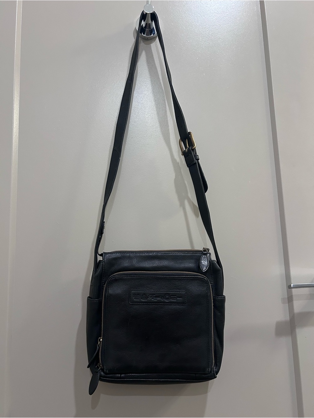 Fossil Black Leather Crossbody Bag